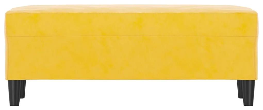 Banca, galben, 100x35x41 cm, catifea Galben, 100 x 35 x 41 cm
