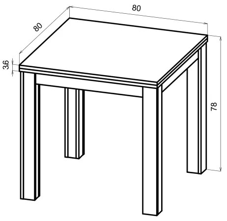 Masă de dining extensibilă ZARO, stejar artisan/negru