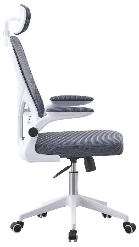 Scaun de birou Matago (Gri + Alb) . 1097086
