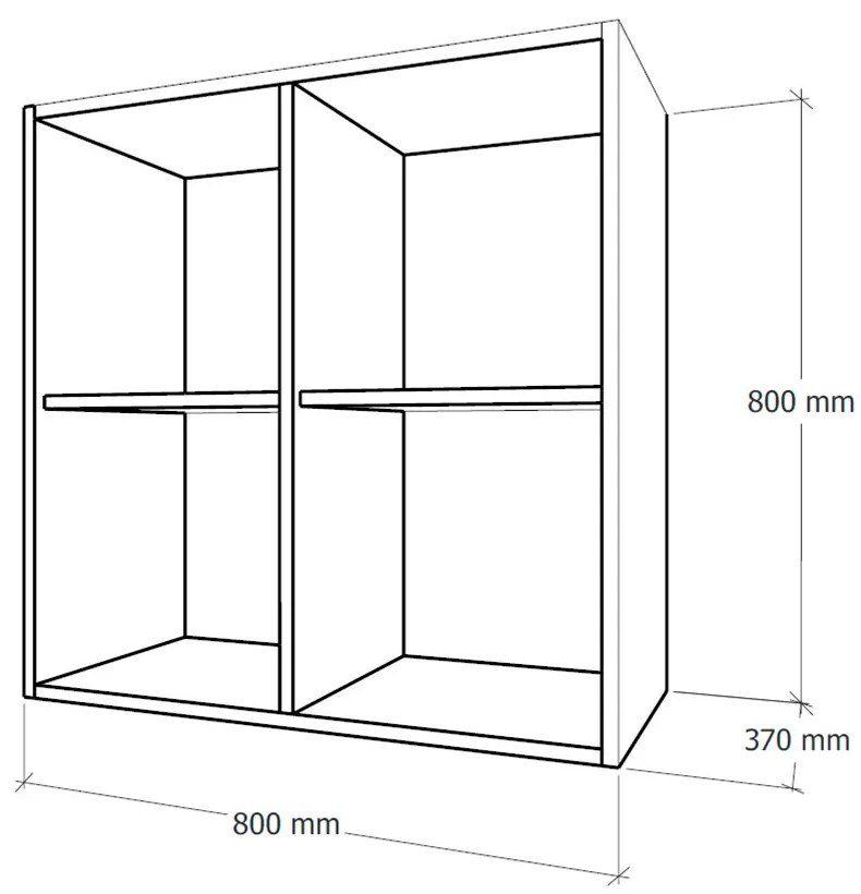Boxie dulap de perete deschis 80x80x37 cm roz