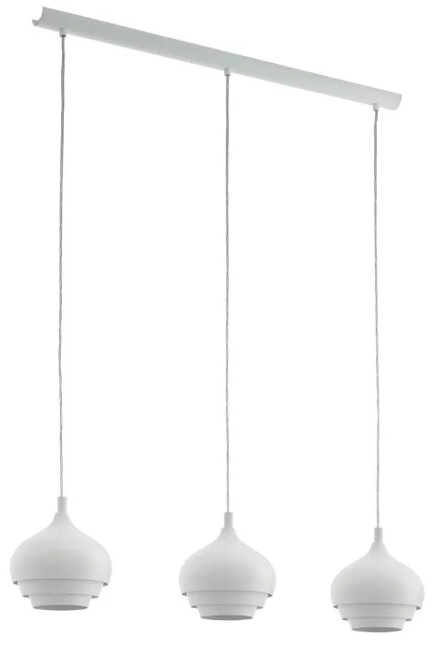 Eglo 97213 - Pendul pe cablu CAMBORNE, 3xE27/60W/230V, alb