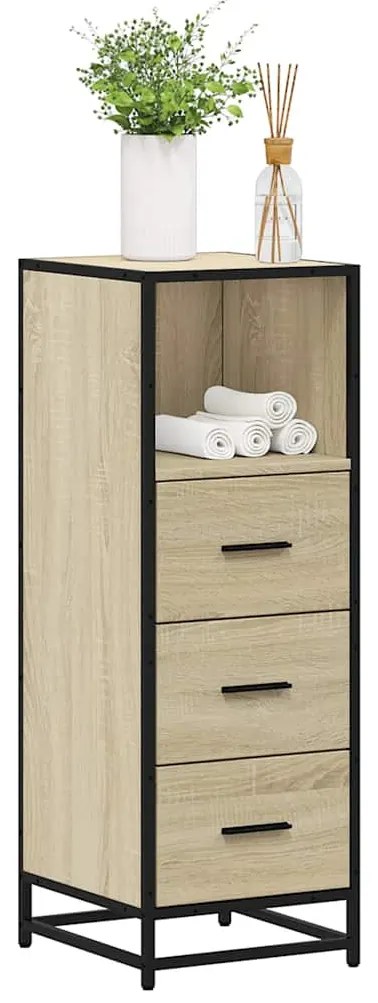 vidaXL Dulap de baie stejar Sonoma 35x37,5x100 cm lemn prelucrat