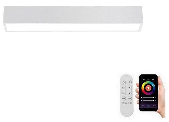 Plafonieră LED dimabilă Immax NEO 07257L LUNGO LED/20W/230V Wi-Fi Tuya alb + telecomandă