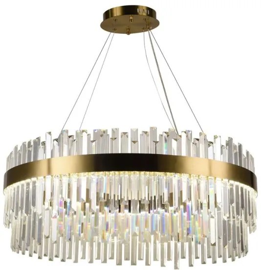 Lustră LED dimabilă pe cablu LED/110W/230V 3000-6500K auriu + telecomandă