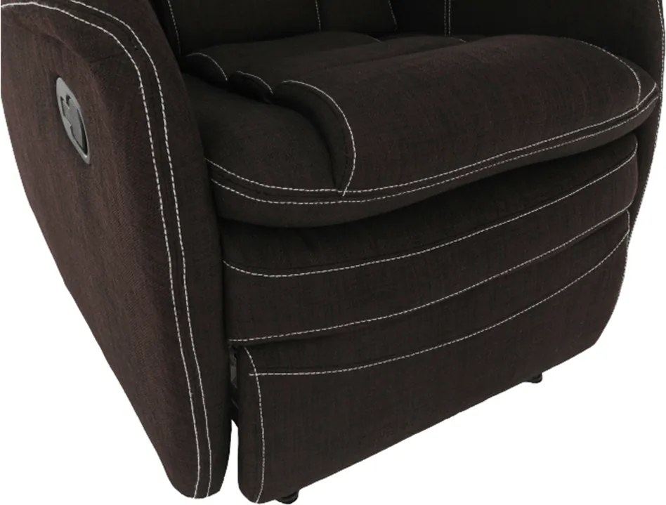 Fotoliu pentru relaxare, material textil ciocolatiu, KOMFY