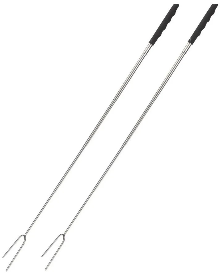 Set furculite telescopice pentru grătar, 2 buc