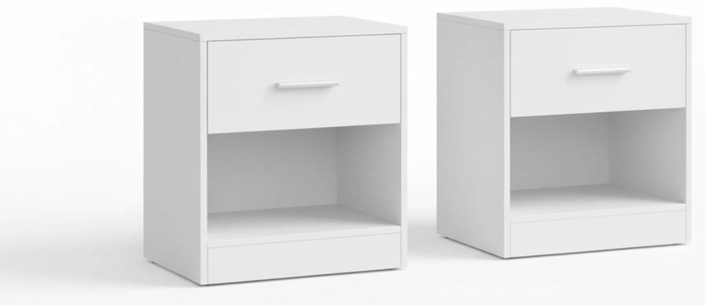 Noptiere NOVERA set 2 buc 39x28 cm, alb