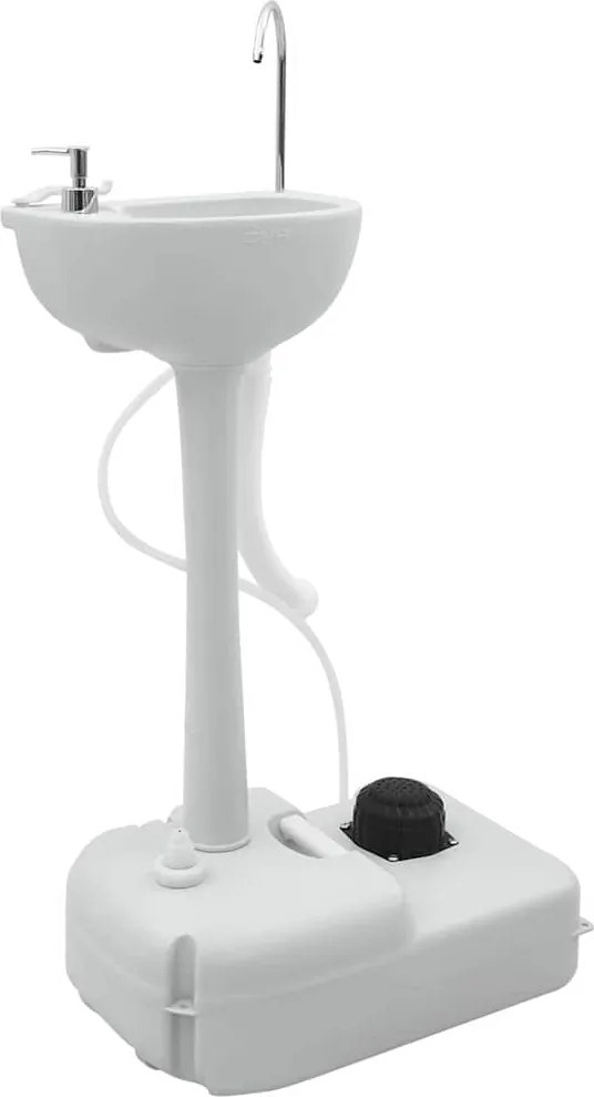 vidaXL Suport pentru spălat mâini de camping Gri 50,5 x 33 x 103 cm