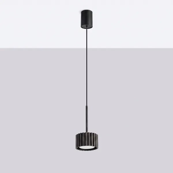 Sollux SL.2677 - Lustră suspendată pe cablu AURA 1xGX53/10W/230V neagră