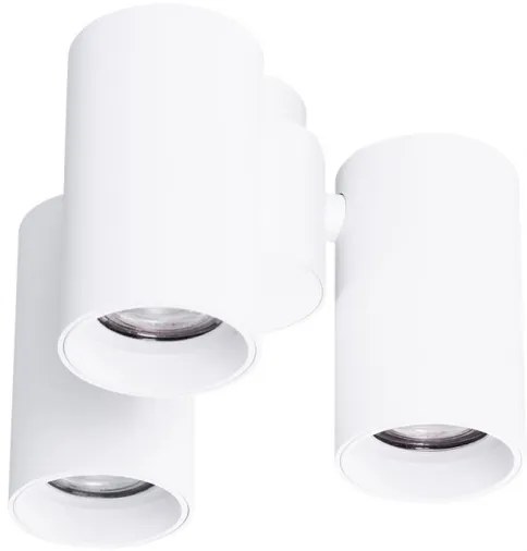 Spot modern directionabil aplicat tavan/plafon MAKALU 3 GU10 alb