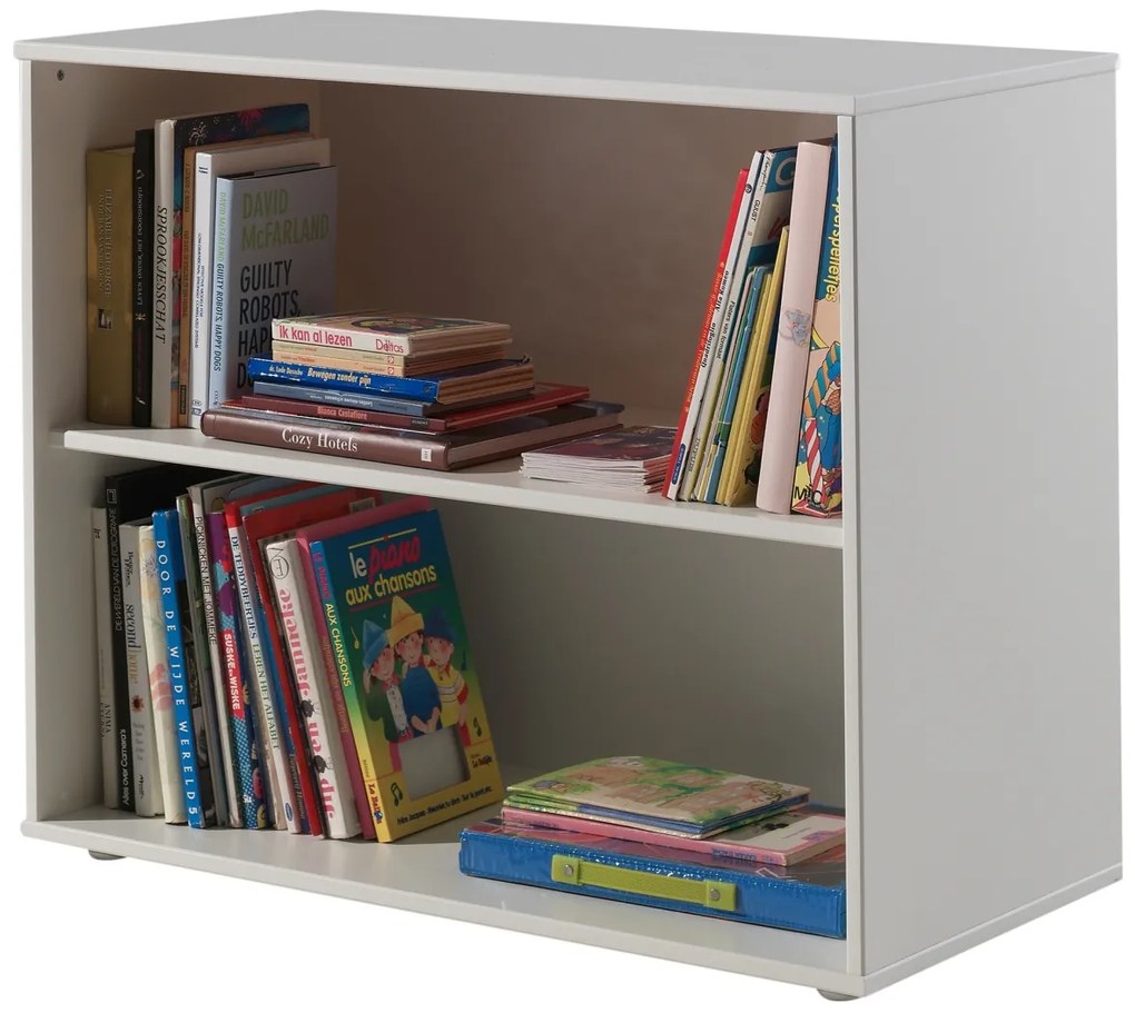 Set SCOTT format din Pat copii SCOTT cu înălțime medie, cu birou și bibliotecă.