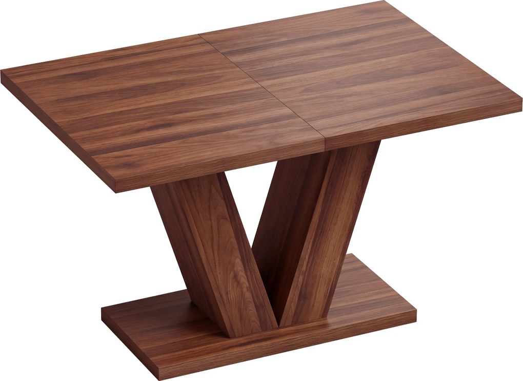 HOMCOM Masă de Dining Dreptunghiulară pentru 4 Persoane 120x80 cm Nuc | Aosom Romania