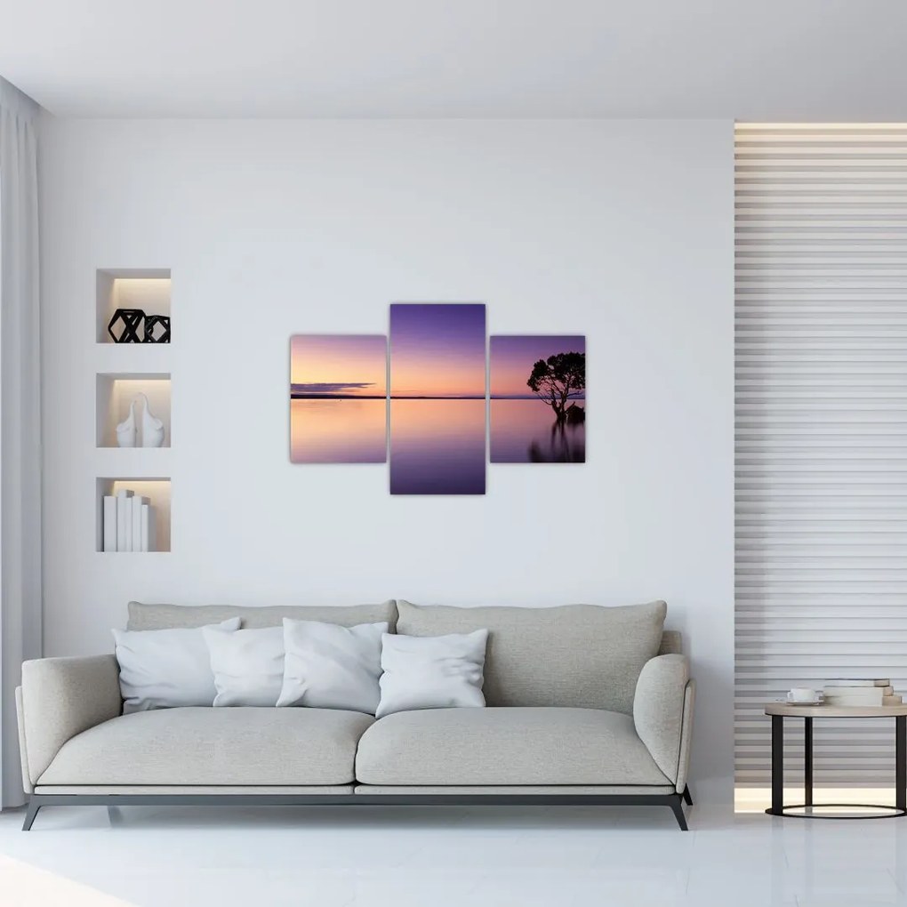 Tablou cu nivelul apei la răsăsrit de soare (90x60 cm)