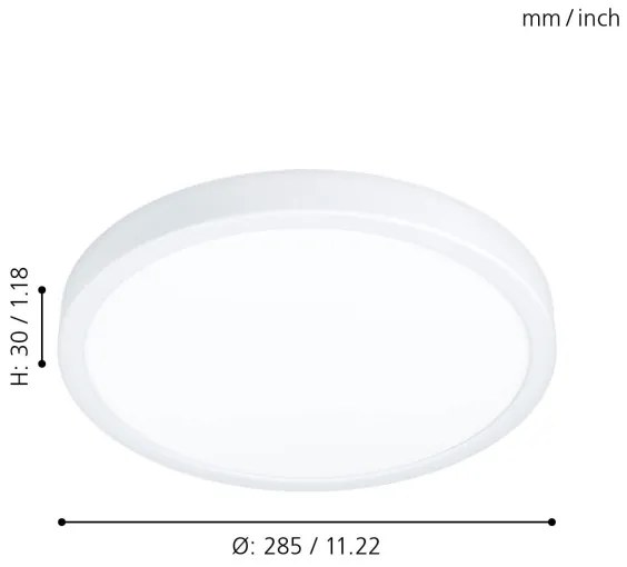 Eglo 99265 - Plafonieră LED pentru baie FUEVA 5 LED/20W/230V IP44