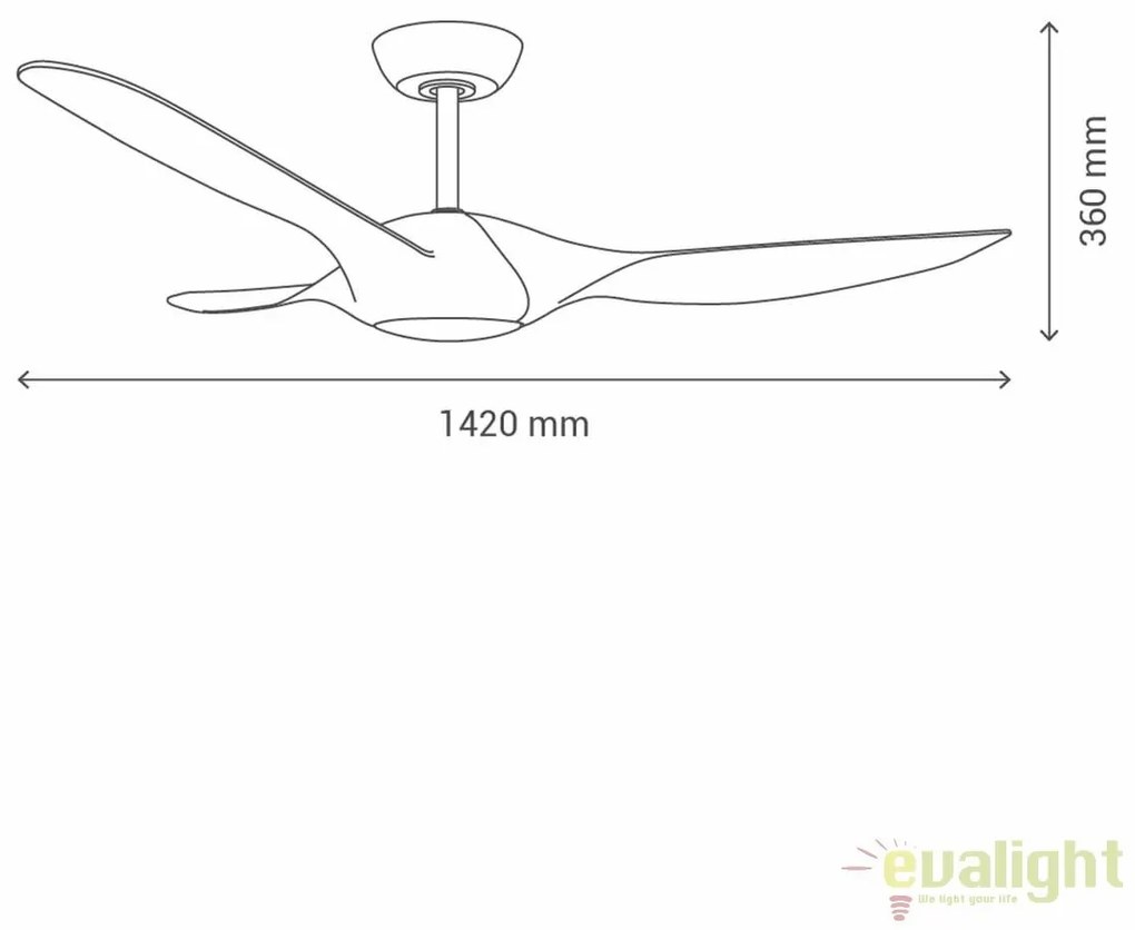 Lustra LED cu Ventilator si telecomanda ZAFIRO 072244 SU