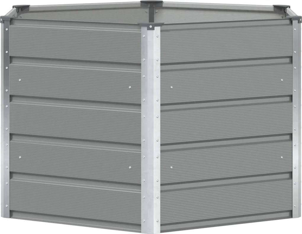 vidaXL Jardinieră Gri deschis 129 x 129 x 75 cm Oțel