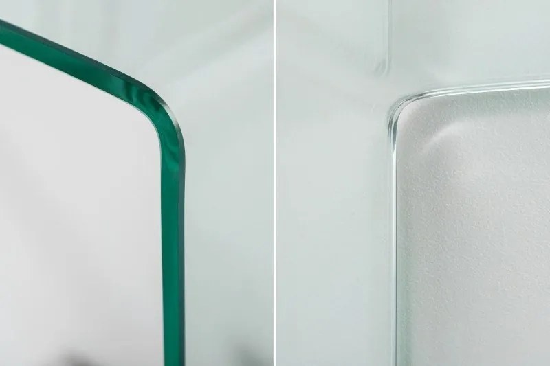 Consola, Birou din sticla curbata Fantome 100cm