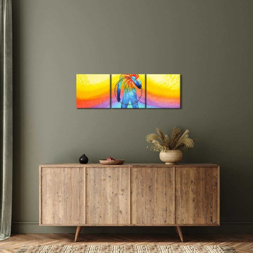 Tablou - Forța interioară (cu ceas) (90x30 cm)