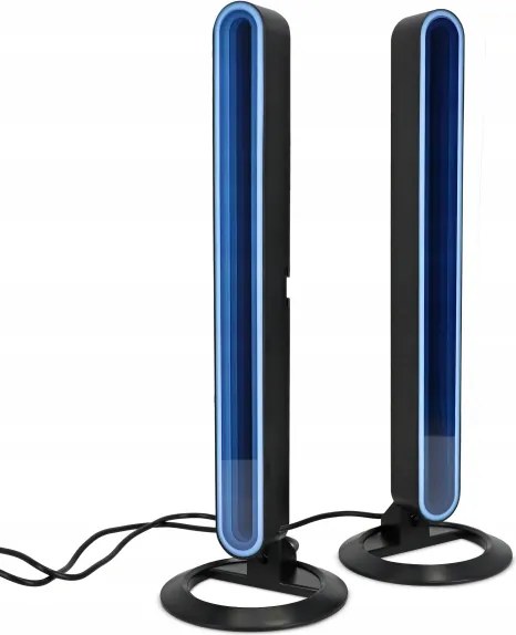 Set 2x lămpi de birou LED RGBIC reglabile, LED/5W/5V, negre + telecomandă