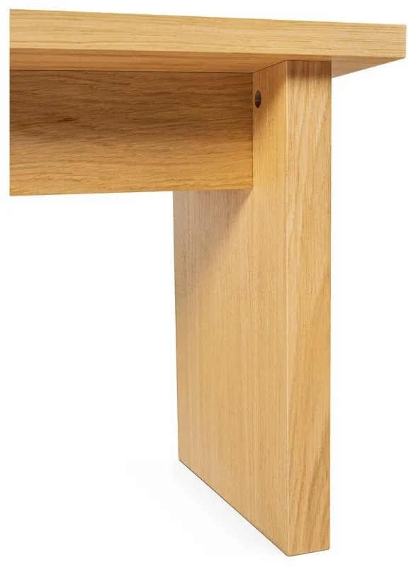 Măsuță de cafea în culoare naturală cu blat cu aspect de lemn de stejar 60x120 cm Stripe – Woodman