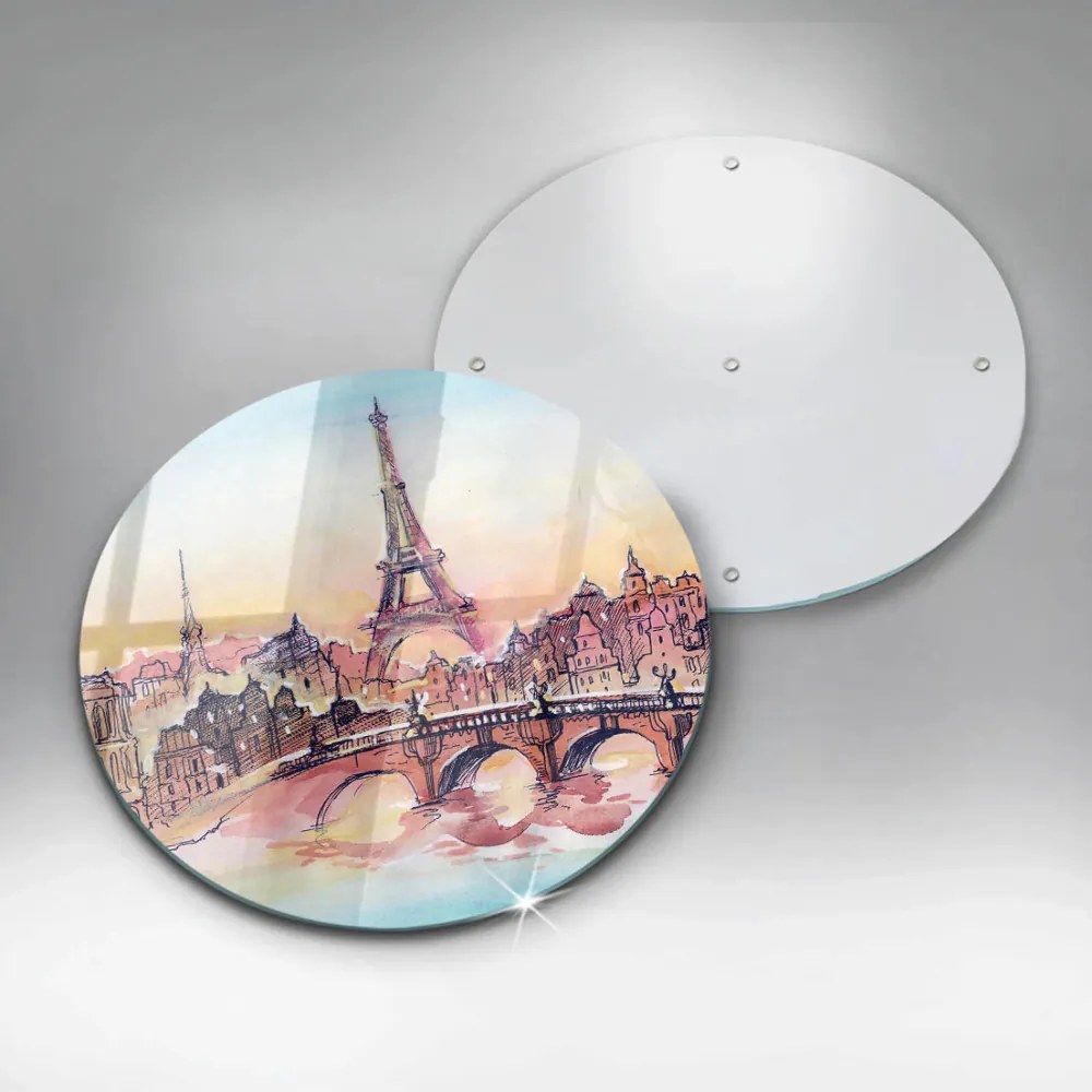 Tocător de bucătărie Peisajul Turnului Eiffel din Paris