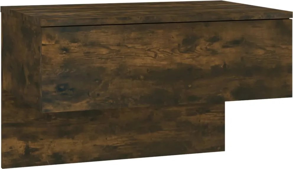 vidaXL Noptieră de perete, stejar fumuriu