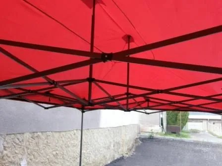 Cort de grădină foarfecă DELUXE, 3 x 3 m, roșu
