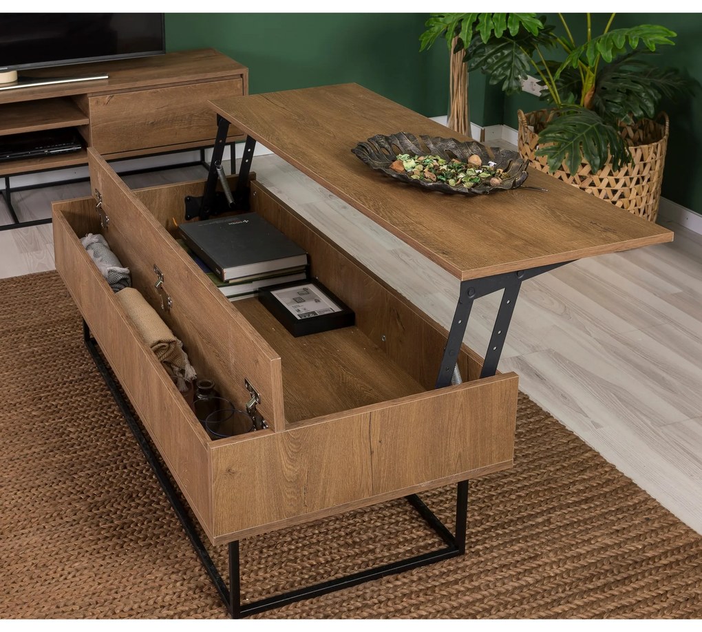 Mobilier living Lexuna 9 (Nuc + Negru). 1089159