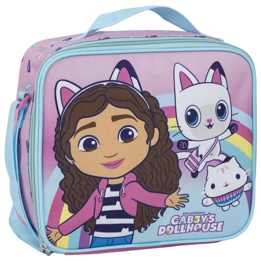 Gabby&#039;s Dollhouse Rainbow geantă termo pentru prânz 22 cm