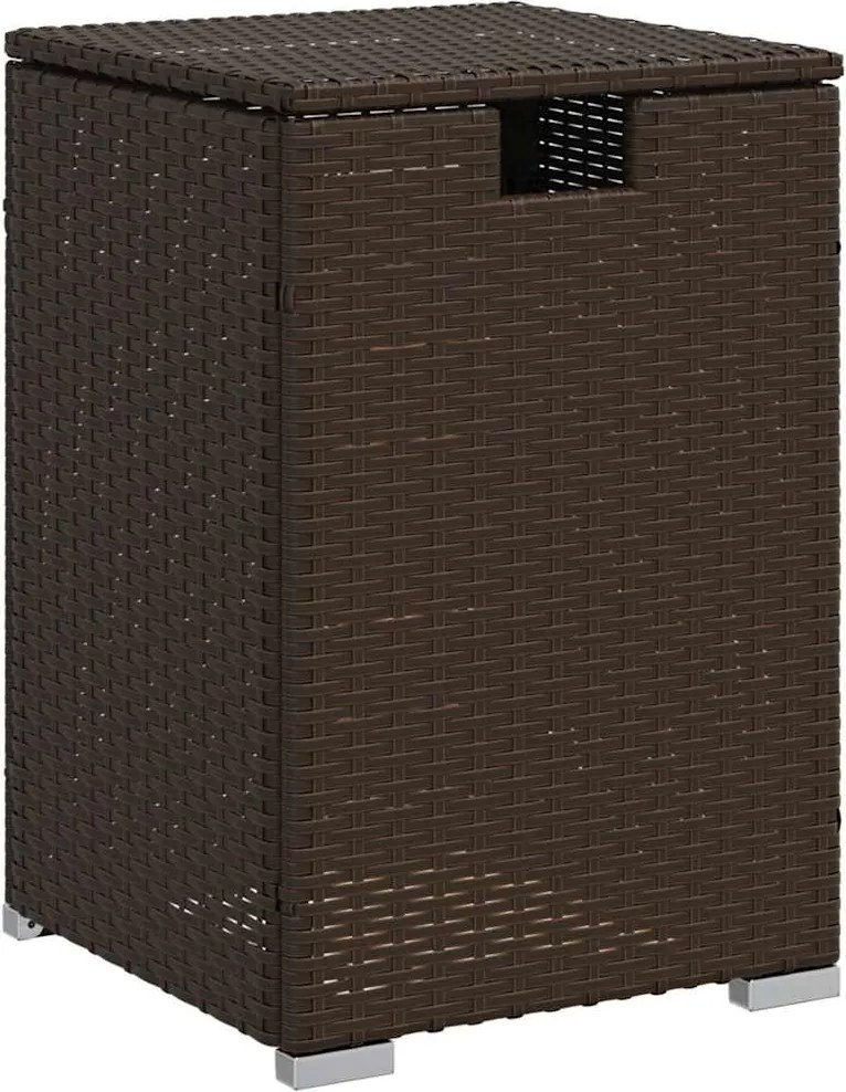 vidaXL Masă mască acoperire rezervor propan maro 40x40x60 cm poliratan