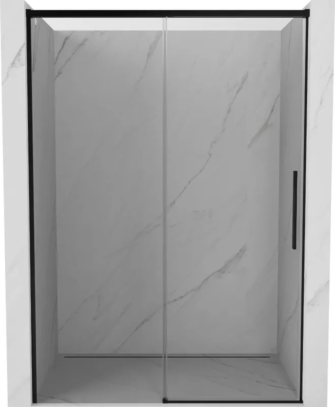 Mexen Rox uși de duș glisante 145 cm, transparente, negre - 8C2-145-000-70-00