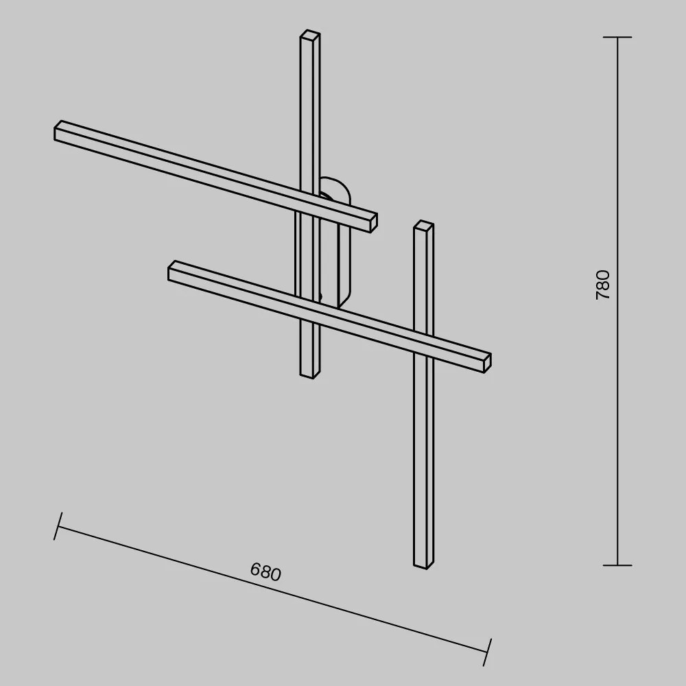 Aplica LED stil minimalist Model negru