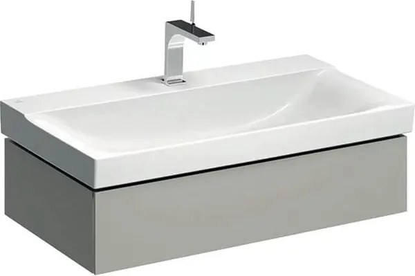 Dulap baza pentru lavoar suspendat Geberit Xeno2 greige 1 sertar 88 cm