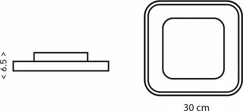 Brilagi - Corp de iluminat LED reglabil în intensitate TRIVARO LED/65W/230V 3000-6000K 30x30 cm + telecomandă