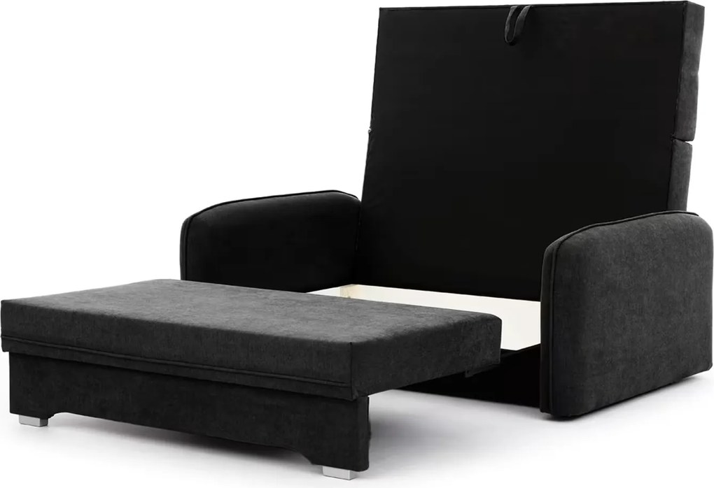 Canapea extensibila de 2 locuri LAINE, neagra
