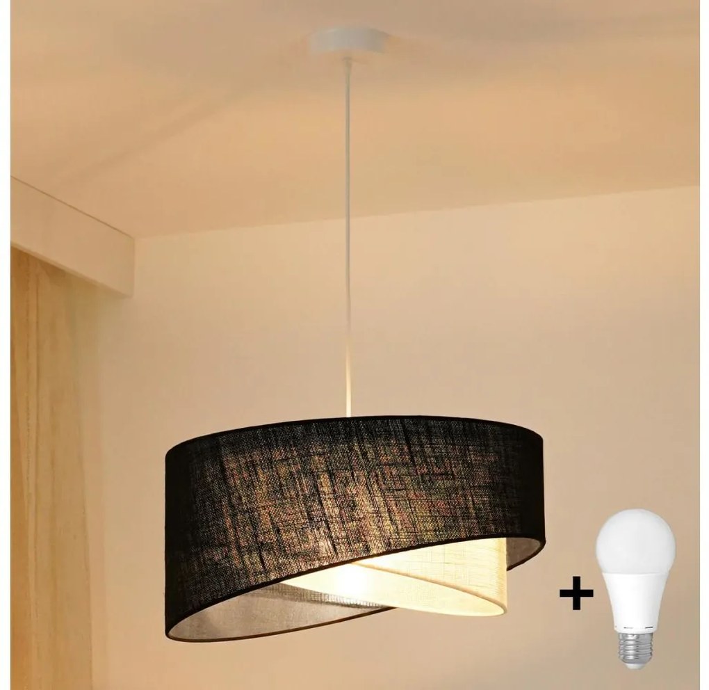 Lustră LED pe cablu Brilagi LYRA 1xE27/15W/230V negru/crem