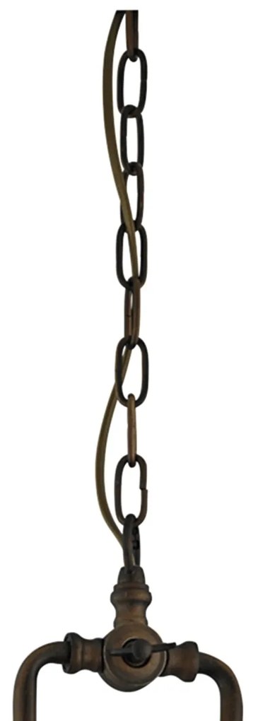 Lustra / Pendul vintage 39cm Industrial negru auriu 1322BG SRT
