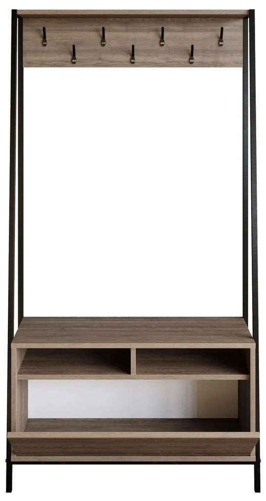 Mobilier hol Dudulo (nuc + negru). 1102073