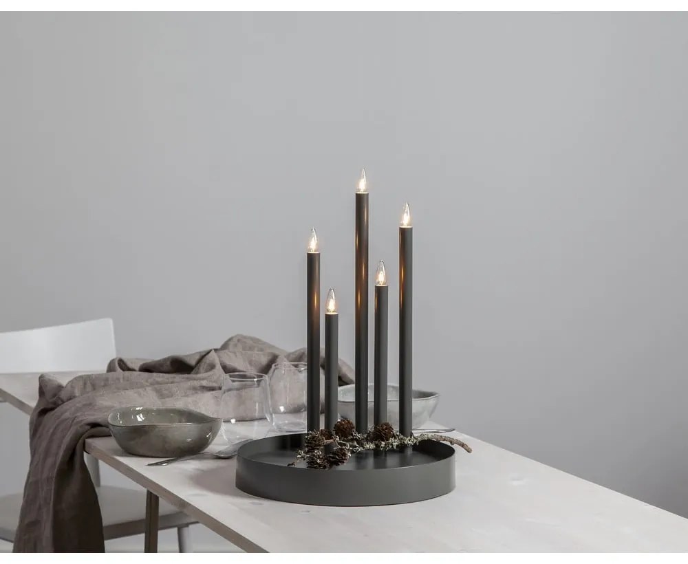 Decorațiune luminoasă neagră ø 32 cm Deco – Star Trading