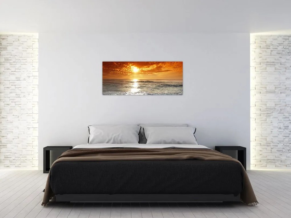 Tablou cu apus de soare din Corsica (120x50 cm)