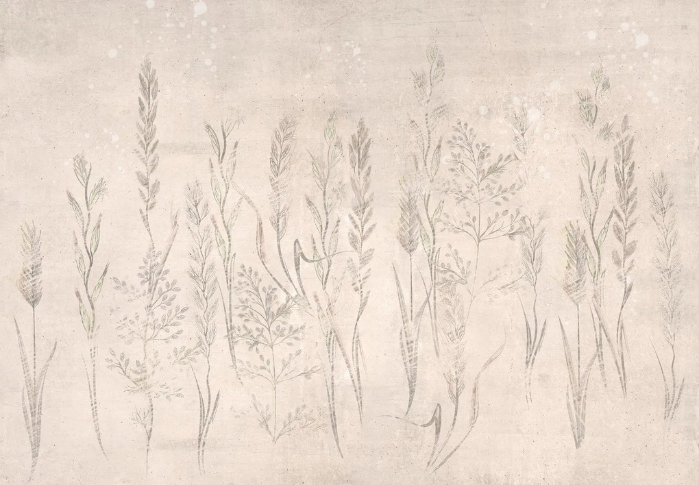 Fototapet - Desene animate cu ierburi de pajiște (147x102 cm)