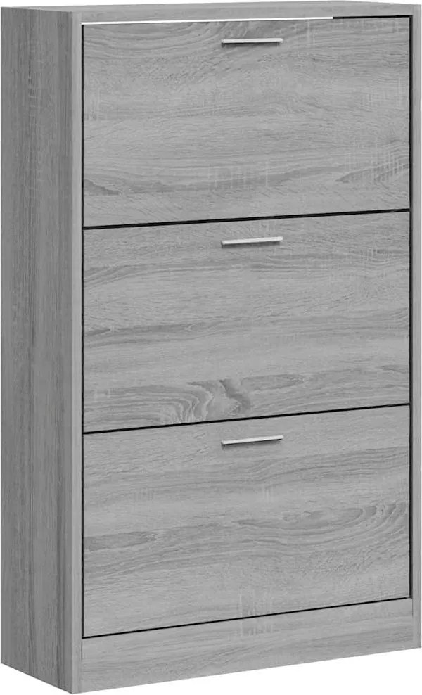 vidaXL Pantofar, gri sonoma, 63x24x103 cm, lemn prelucrat