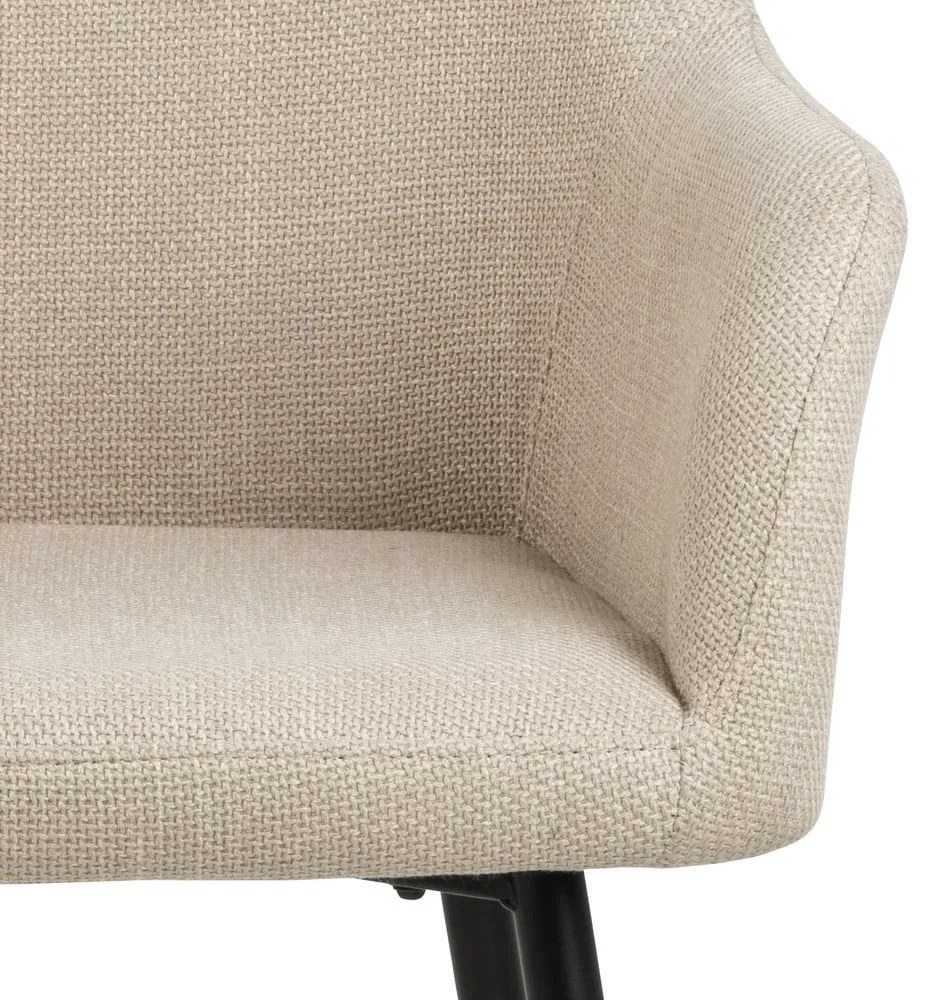 Set de scaune de sufragerie bej cu cotiere 2 buc. tapițat Lizzy – Actona