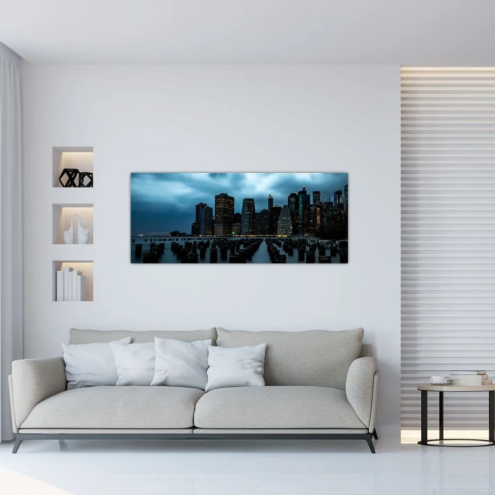 Tablou - Privire spre Zgârâie nori din New York (120x50 cm)