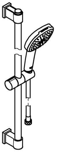 GROHE 26928001 - Set de duș VITALIO COMFORT 110, 600 mm, crom lucios