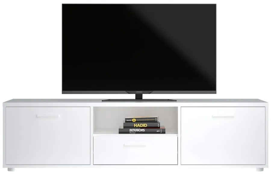 Comodă TV albă 147x38 cm Media – Tvilum