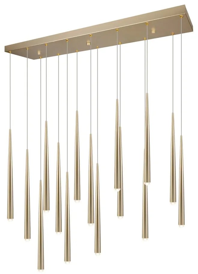 Lustră aurie LED Cala – Trio Select