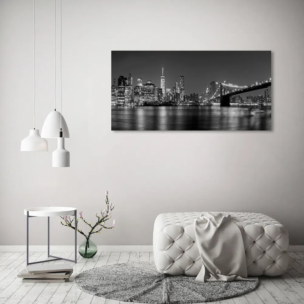 Tablou pe acril Manhattan pe timp de noapte