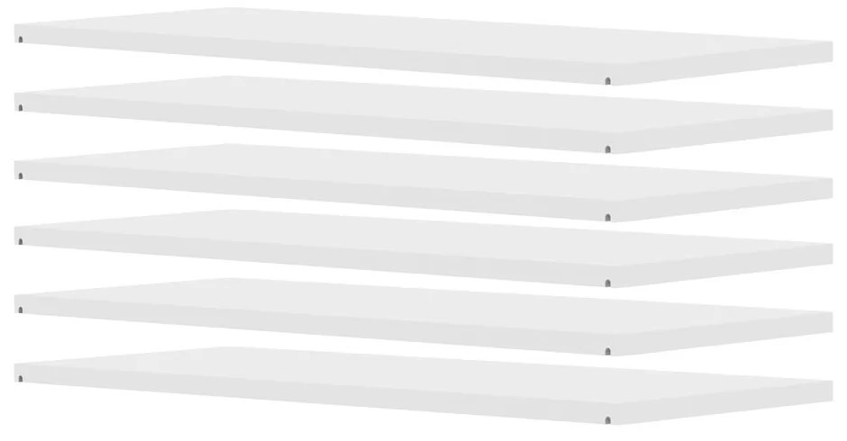 Sistem de rafturi modular alb 6 buc 82x2 cm Dakota - Tenzo