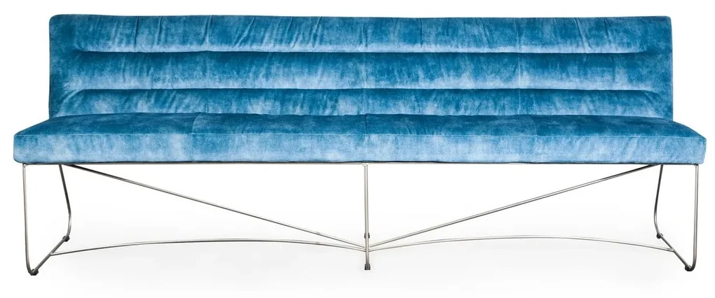 Bancheta dining din piele de bivol ✔ model DALMATIO IDEALO | Dimensiuni: 220x65x87x52 cm